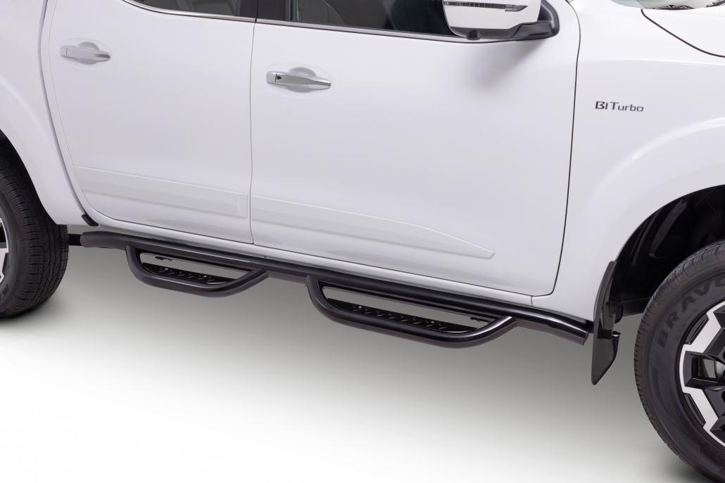 Estribo lateral tubular negro off road